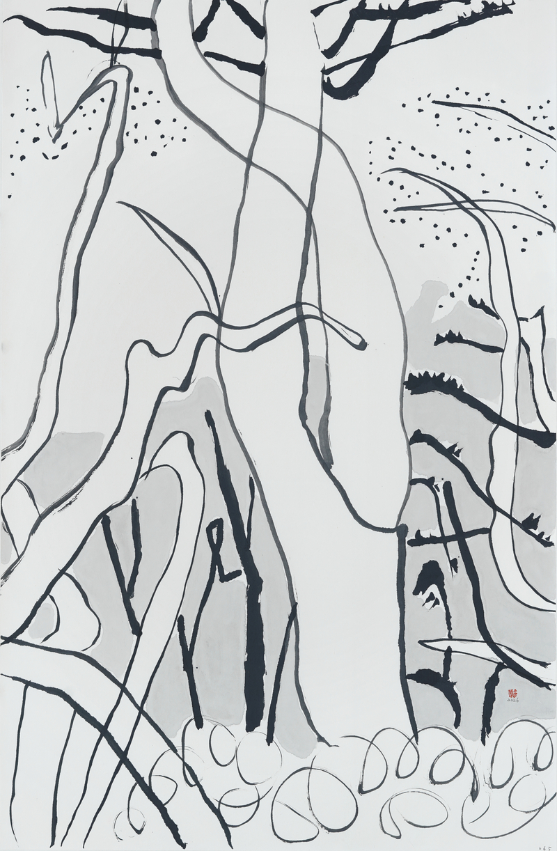 장병언, structure landscape 065, ink_on_paper, painting, 2026